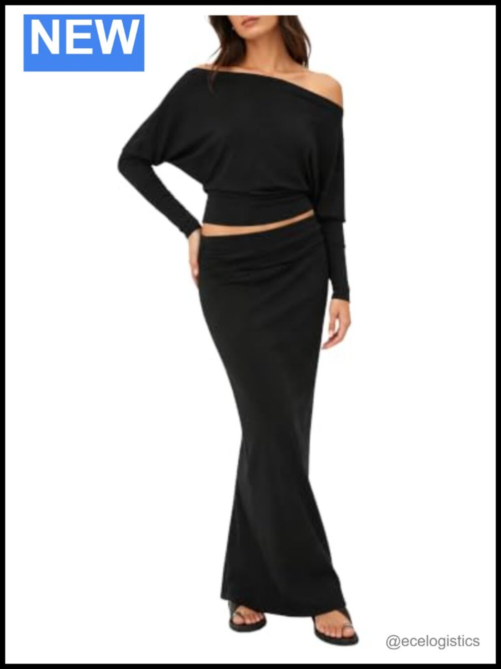 Boho 2 Piece Maxi Skirt Set Women Off Shoulder Vacation Outfit